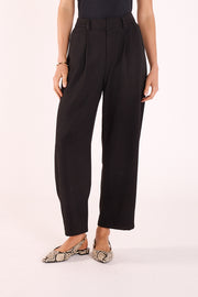 Andie Cropped Barrel Pant - Black