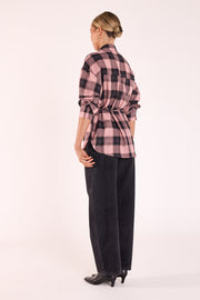 Laney Shirt - Pink Black Check