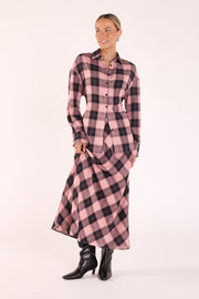 Laney Shirt - Pink Black Check