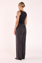 Harper Pant - Black White Spot