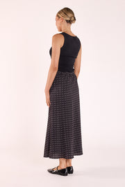 Harper Skirt - Black White Spot