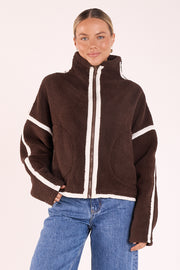Auckland Sherpa Jacket - Chocolate