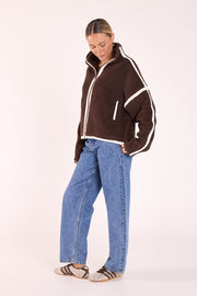 Auckland Sherpa Jacket - Chocolate