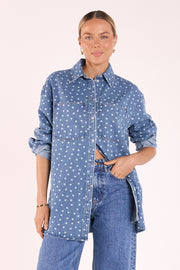 PRE-ORDER Violet Shirt - Denim Spot