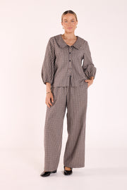 Autumn Pant - Navy Oat Check