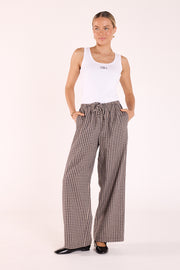 Autumn Pant - Navy Oat Check