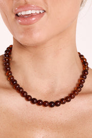 Peyton Beaded Necklace - Espresso