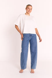 Carter Boxy Tee - White