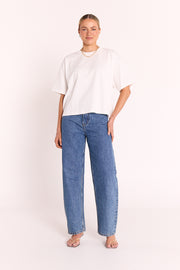 Carter Boxy Tee - White