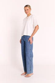 Carter Boxy Tee - White