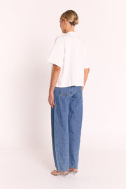 Carter Boxy Tee - White