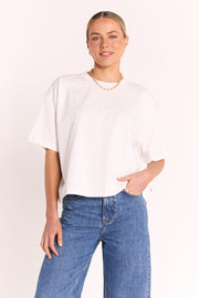 Carter Boxy Tee - White