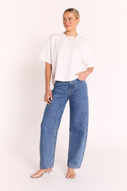 Carter Boxy Tee - White