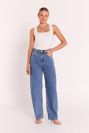 Lola Long Barrel Jean - Deep Blue