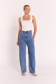Lola Long Barrel Jean - Deep Blue