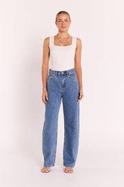 Lola Long Barrel Jean - Deep Blue