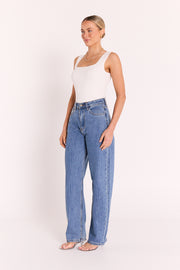 Lola Long Barrel Jean - Deep Blue