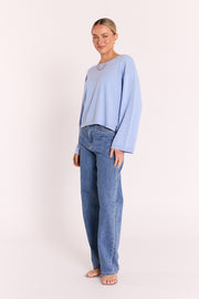 Hartley Long Sleeve Top - Powder Blue