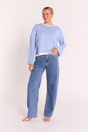 Hartley Long Sleeve Top - Powder Blue