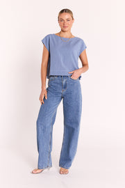 Lottie Top - Blue Gingham