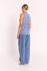 Lottie Tank - Blue Gingham