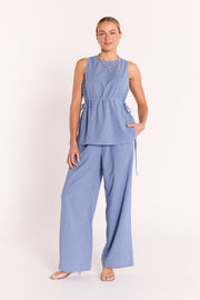 Lottie Tank - Blue Gingham