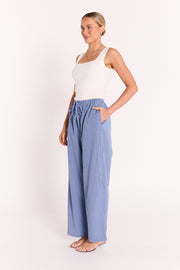 Lottie Pant - Blue Gingham