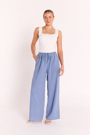 Lottie Pant - Blue Gingham
