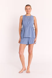 Lottie Tank - Blue Gingham