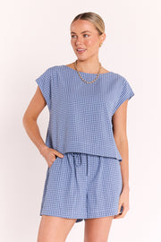 Lottie Short - Blue Gingham