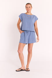 Lottie Short - Blue Gingham