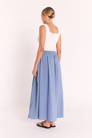 Lottie Skirt - Blue Gingham