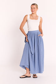 Lottie Skirt - Blue Gingham