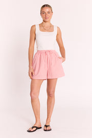 Winnie Short - Peach Stripe