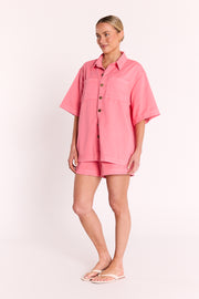 Arlo Denim Shirt - Coral