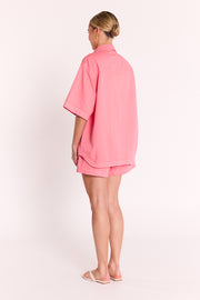 Arlo Denim Shirt - Coral