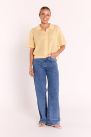 Elsie Crochet Shirt - Butter