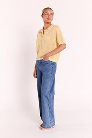 Elsie Crochet Shirt - Butter