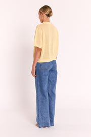 Elsie Crochet Shirt - Butter