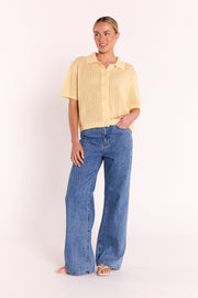 Elsie Crochet Shirt - Butter