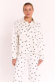 Lola Denim Jacket - Black Spot