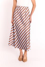 Lucy Skirt - Blue Stripe
