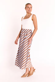 Lucy Skirt - Blue Stripe