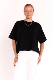 Carter Boxy Tee - Black