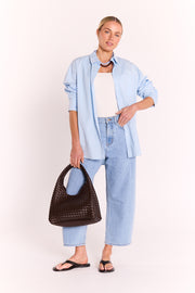 Lola Cropped Barrel Jean - Summer Blue