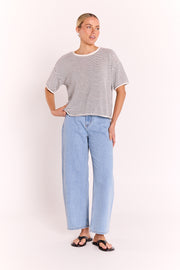 Evie Knitted Top - Black Stripe