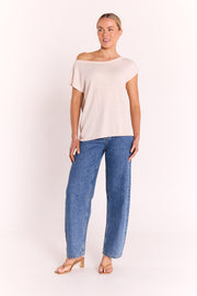 Hartley Off Shoulder Top - Beige