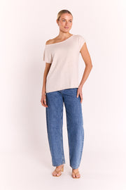 Hartley Off Shoulder Top - Beige