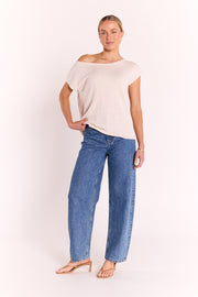Hartley Off Shoulder Top - Beige