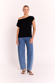 Hartley Off Shoulder Top - Black